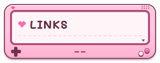 Twitchパネルのフリー素材 LINKS(かわいいゲーム機・ピンク)