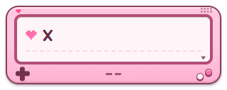 Twitchパネルのフリー素材 X(かわいいゲーム機・ピンク)